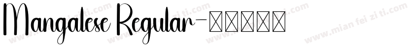 Mangalese Regular字体转换